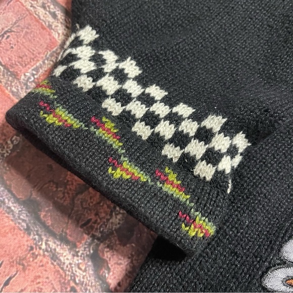 Vintage Quaker Factory Cardigan Sweater 2X 90s Patchwork Angels Topiary Flowers - Picture 4 of 10